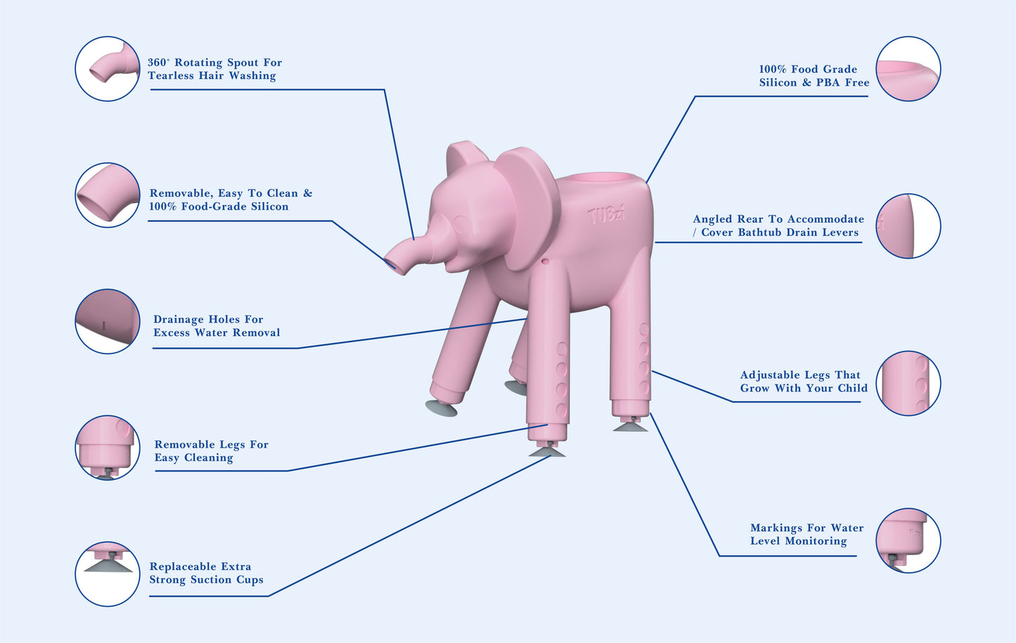 TUBzi Elephant - Pink