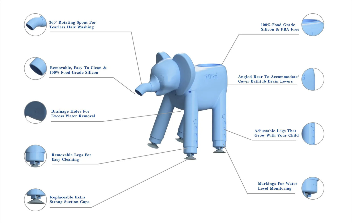 TUBzi Elephant - Blue